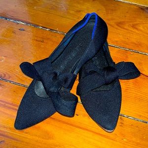 Rothy’s Black Mary Jane - Slip On Ballet Flat - Bow Tie